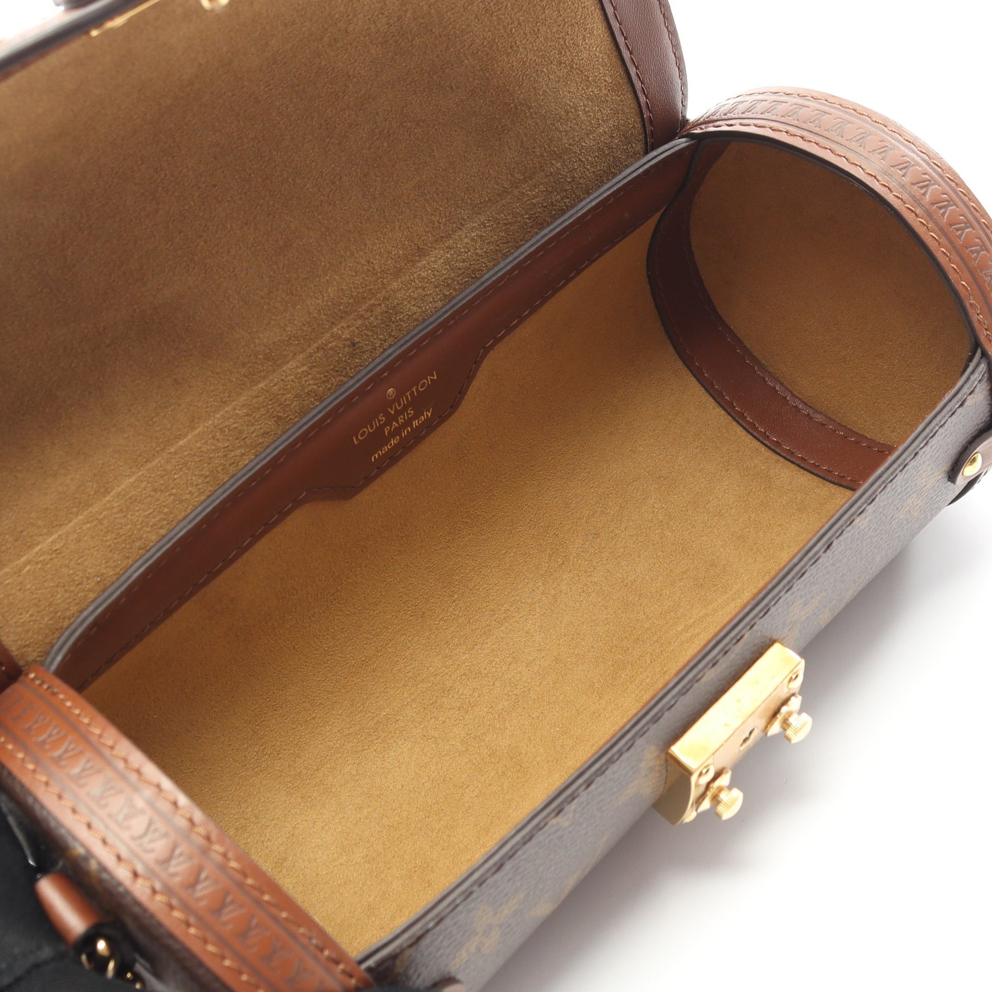 パピヨン トランク モノグラム チェーンハンドバッグ PVC レザー ブラウン 2WAY ルイヴィトン バッグ LOUIS VUITTON