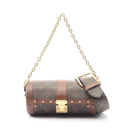 パピヨン トランク モノグラム チェーンハンドバッグ PVC レザー ブラウン 2WAY ルイヴィトン バッグ LOUIS VUITTON