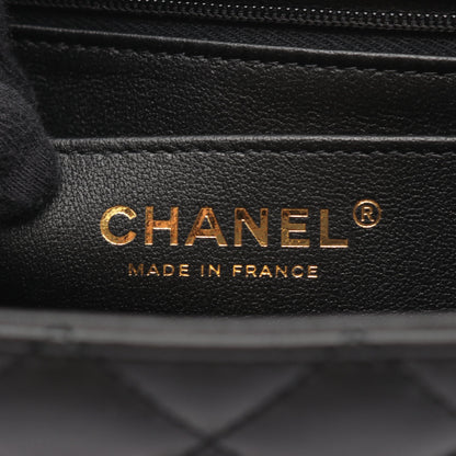 ミニマトラッセ20 チェーンショルダーバッグ ラムスキン ブラック シルバー金具 シャネル バッグ CHANEL