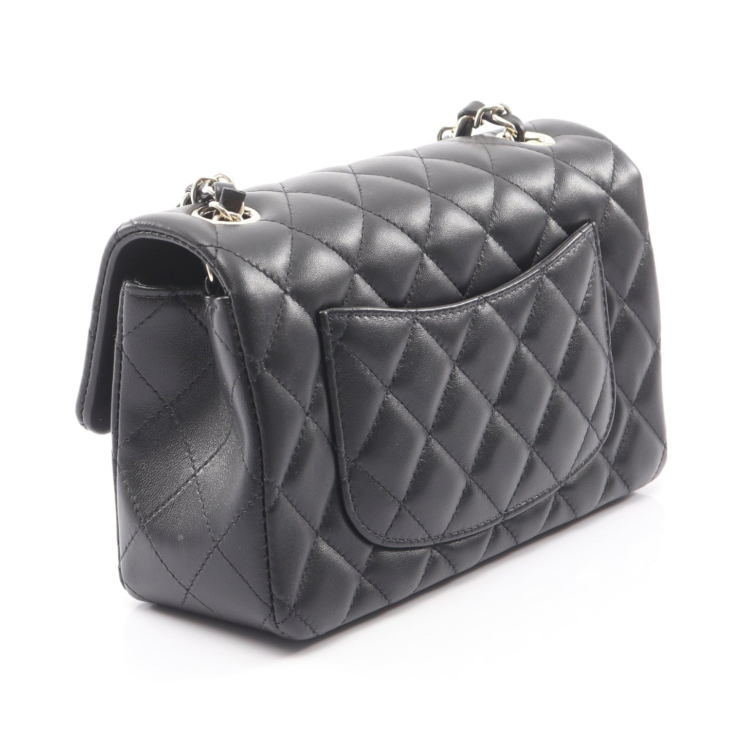 ミニマトラッセ20 チェーンショルダーバッグ ラムスキン ブラック シルバー金具 シャネル バッグ CHANEL