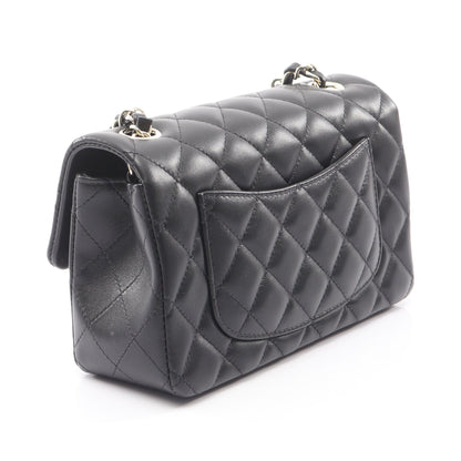ミニマトラッセ20 チェーンショルダーバッグ ラムスキン ブラック シルバー金具 シャネル バッグ CHANEL