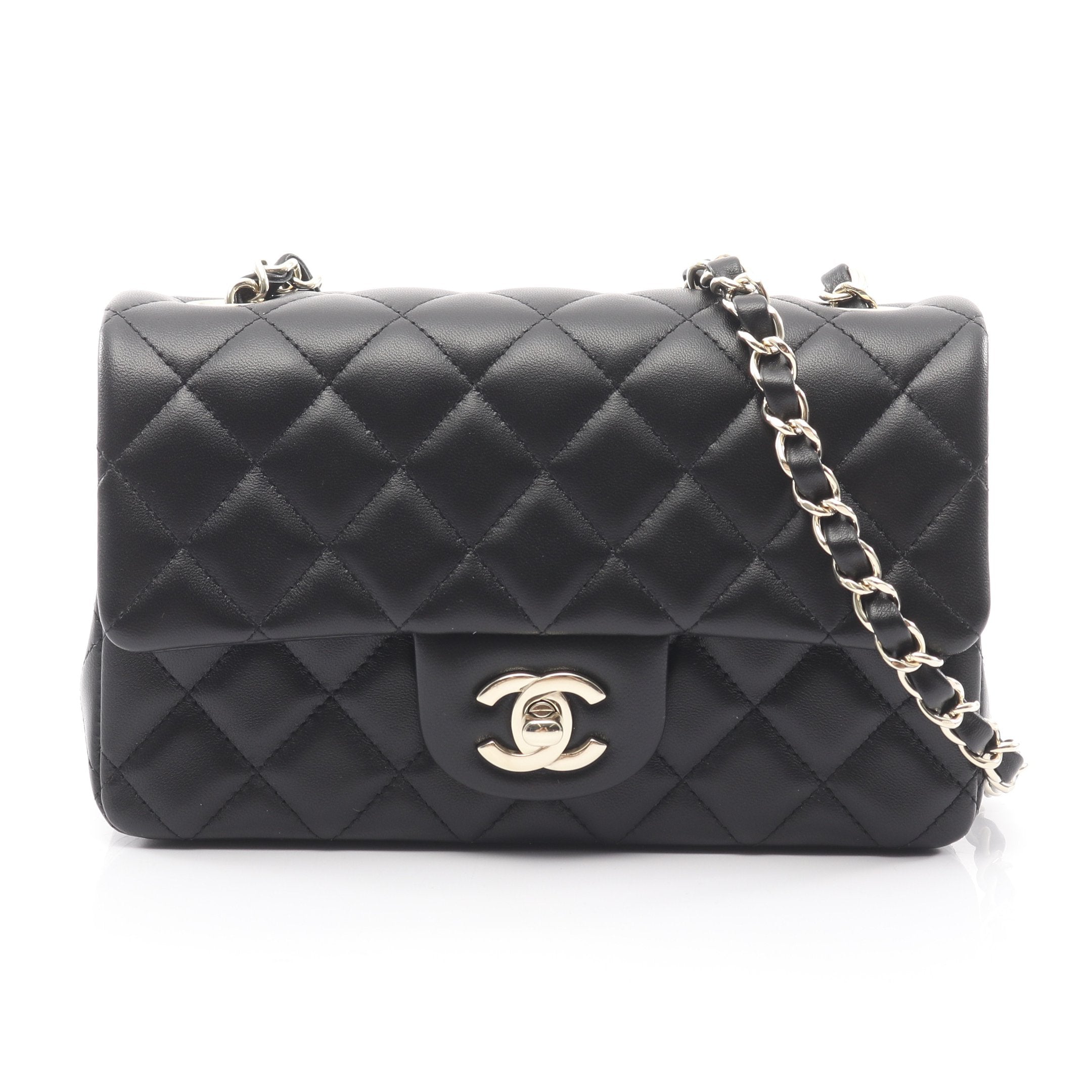 ミニマトラッセ20 チェーンショルダーバッグ ラムスキン ブラック