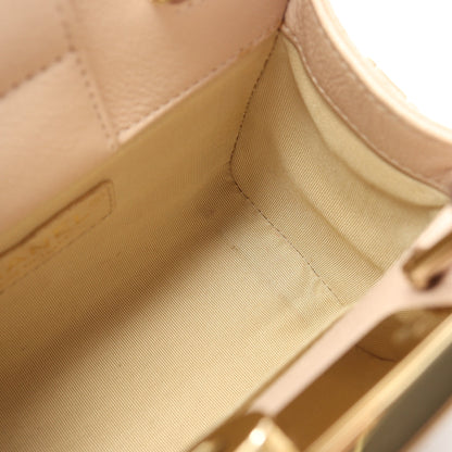 マトラッセ チェーンショルダーバッグ レザー ライトピンク ゴールド金具 2WAY シャネル バッグ CHANEL