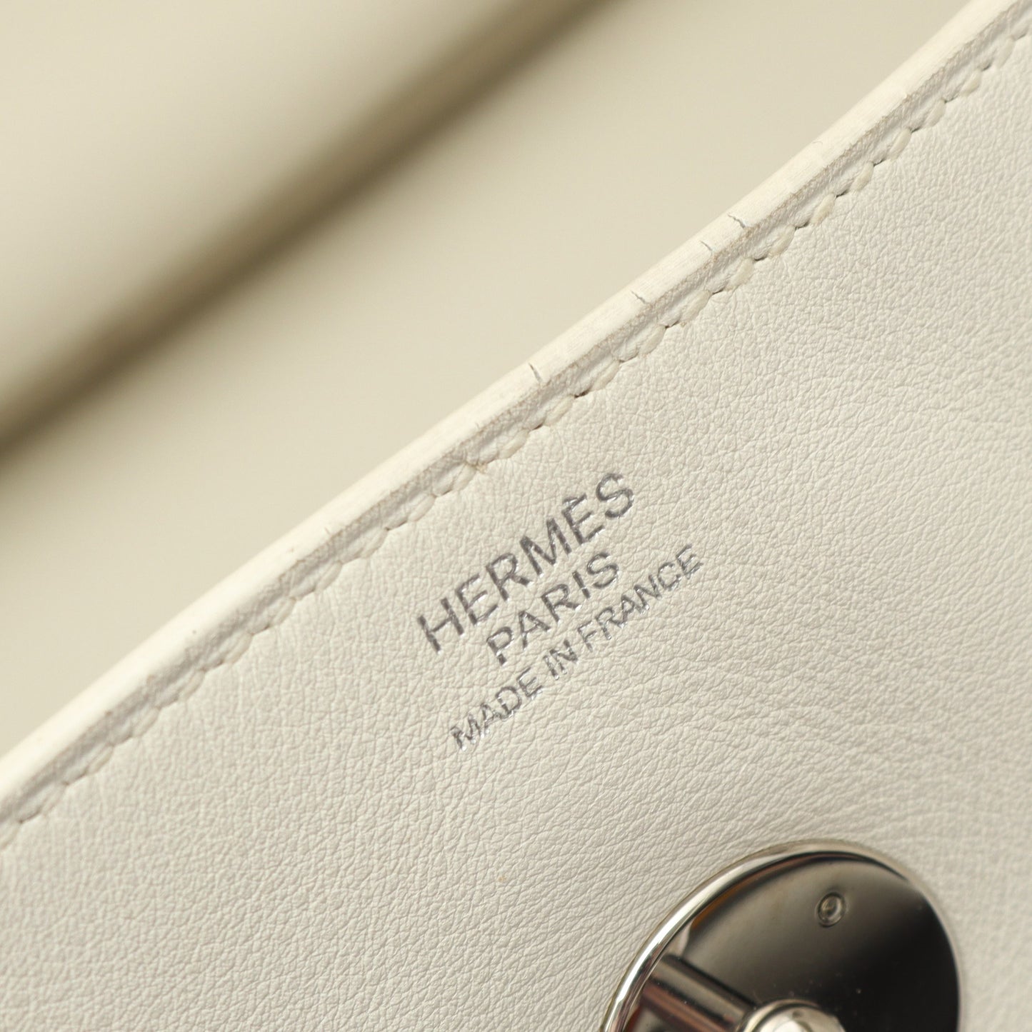 リンディ34 ショルダーバッグ ヴォースイフト ホワイト シルバー金具 □K刻印 エルメス バッグ HERMES