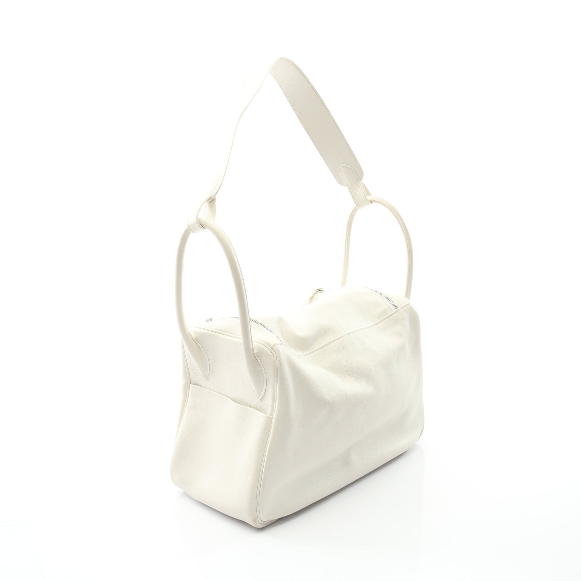リンディ34 ショルダーバッグ ヴォースイフト ホワイト シルバー金具 □K刻印 エルメス バッグ HERMES