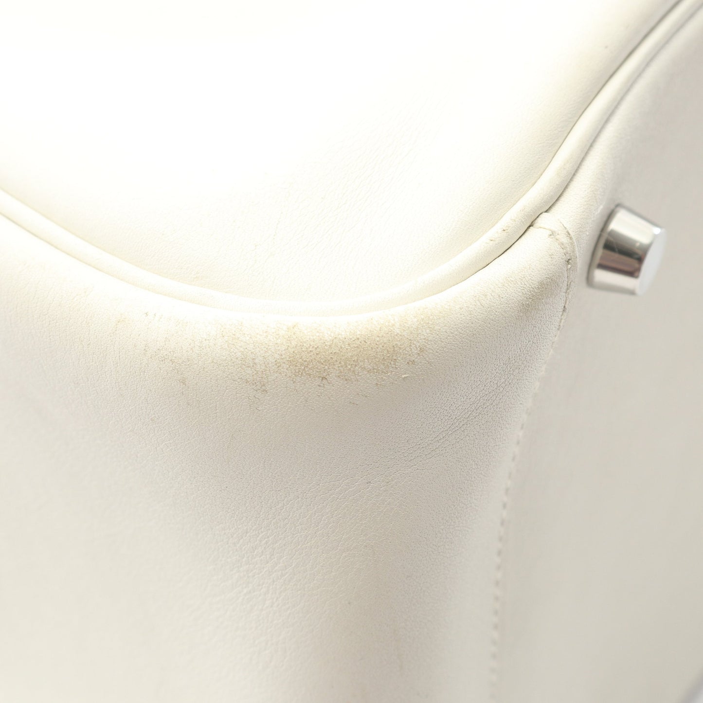 リンディ34 ショルダーバッグ ヴォースイフト ホワイト シルバー金具 □K刻印 エルメス バッグ HERMES