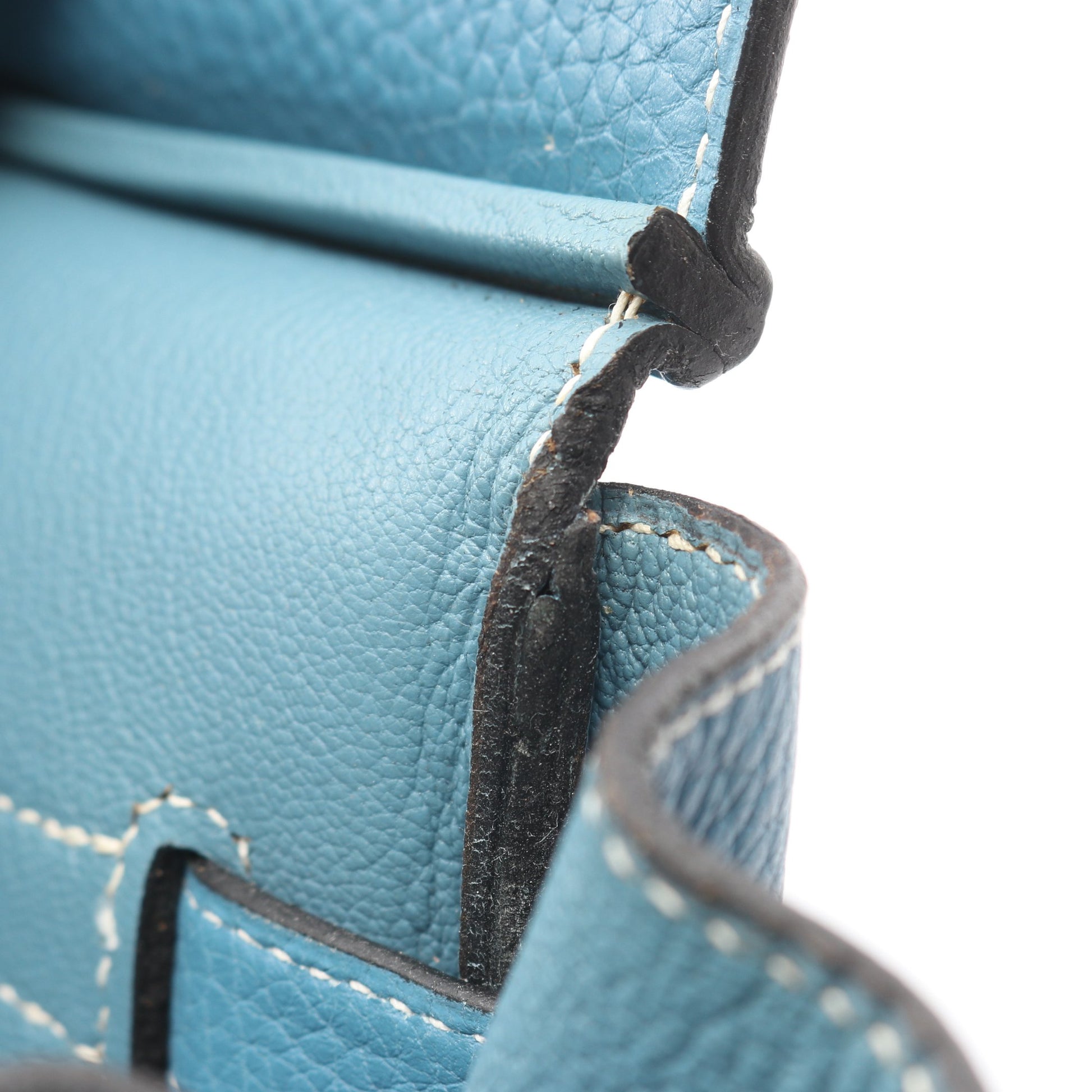 バーキン35 ブルージーン ハンドバッグ トリヨンクレマンス ライトブルー シルバー金具 □I刻印 エルメス バッグ HERMES