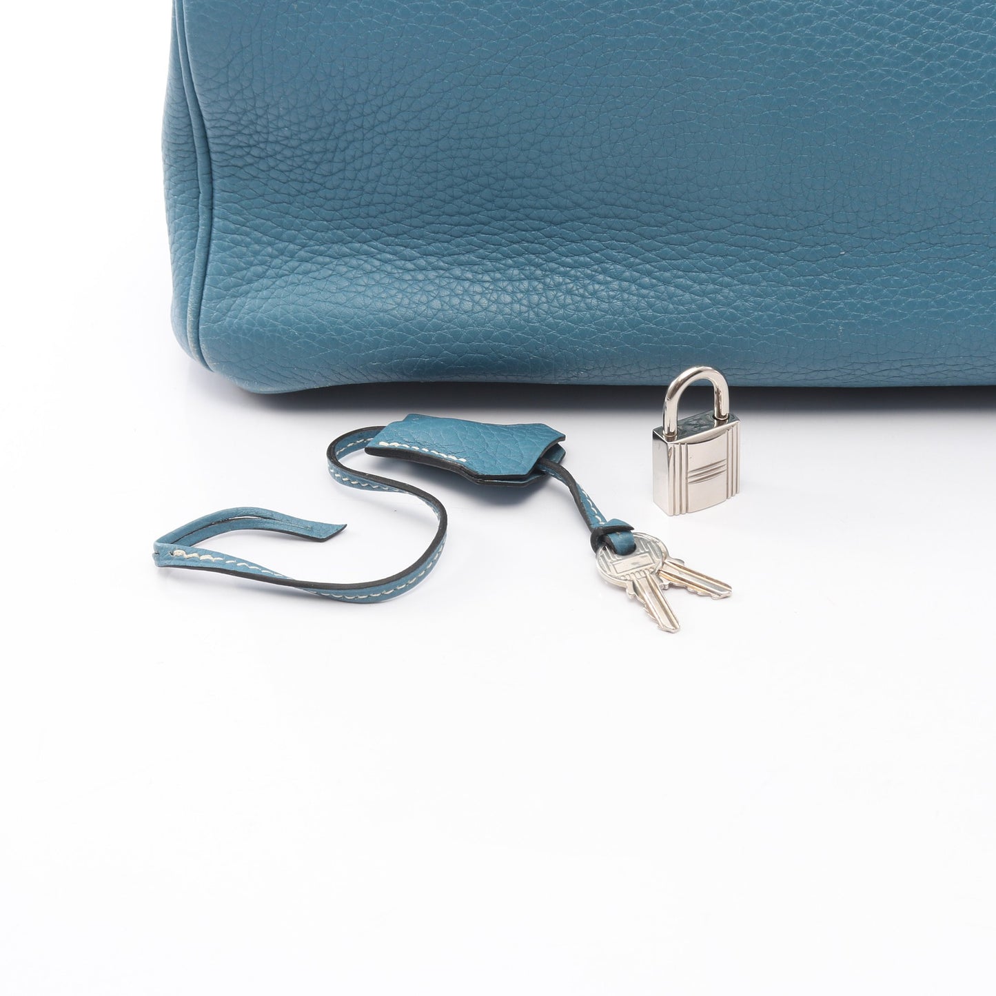 バーキン35 ブルージーン ハンドバッグ トリヨンクレマンス ライトブルー シルバー金具 □I刻印 エルメス バッグ HERMES