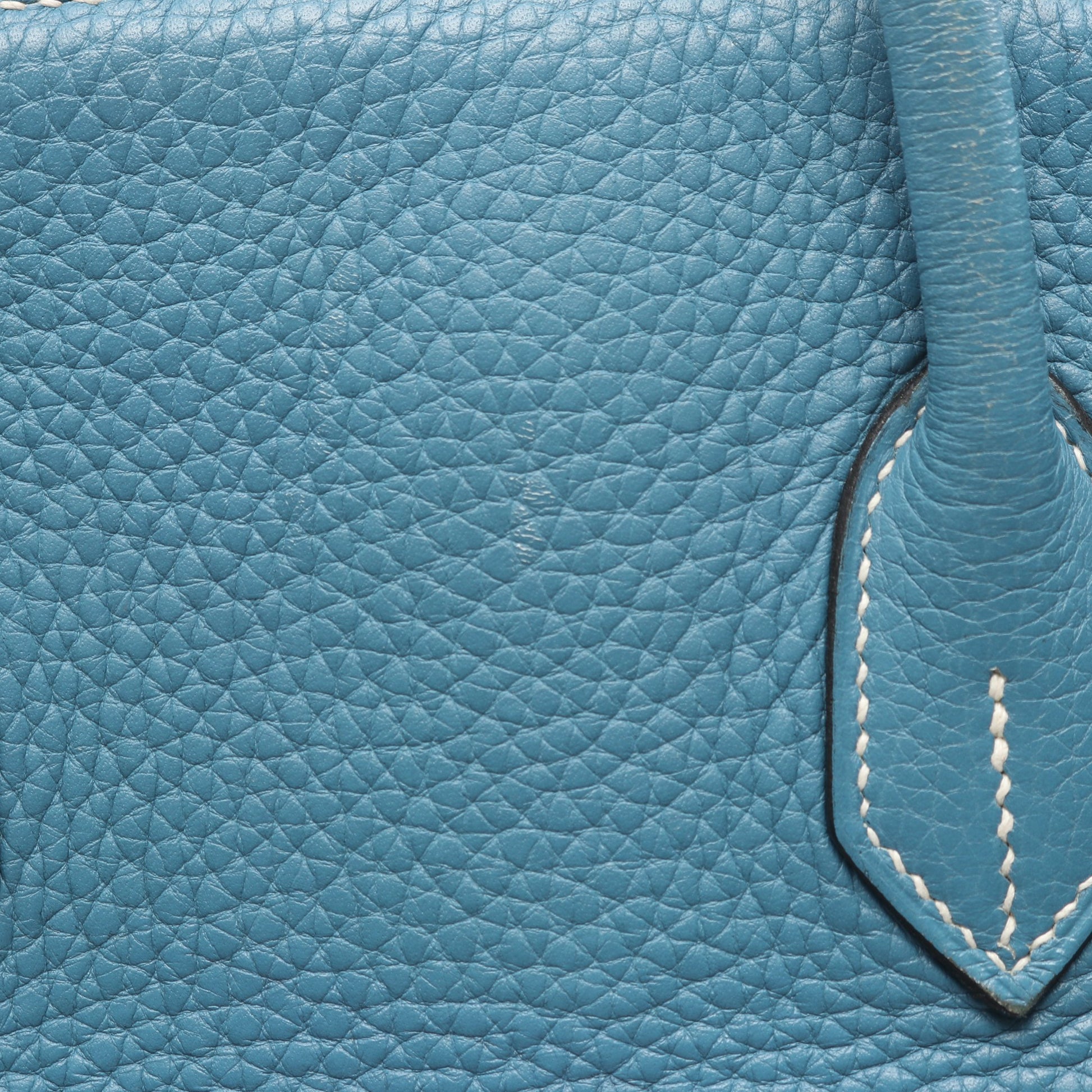 バーキン35 ブルージーン ハンドバッグ トリヨンクレマンス ライトブルー シルバー金具 □I刻印 エルメス バッグ HERMES