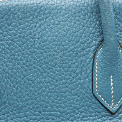 バーキン35 ブルージーン ハンドバッグ トリヨンクレマンス ライトブルー シルバー金具 □I刻印 エルメス バッグ HERMES