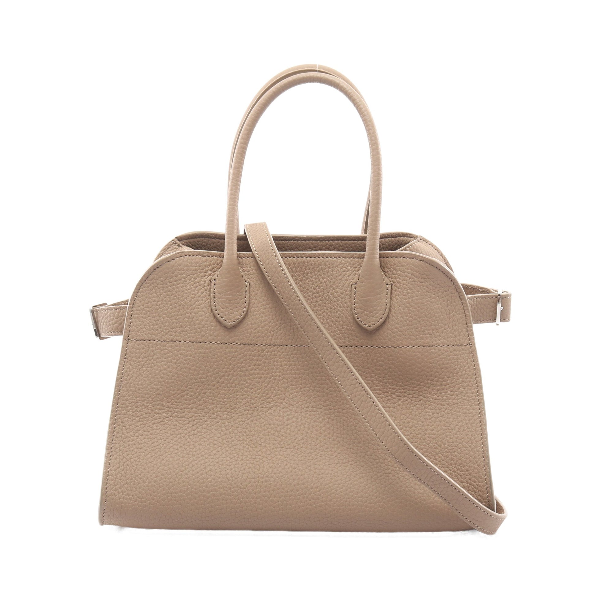 Soft Margaux 10 ハンドバッグ レザー グレーベージュ 2WAY ザロウ バッグ THE ROW