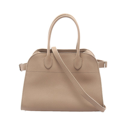 Soft Margaux 10 ハンドバッグ レザー グレーベージュ 2WAY ザロウ バッグ THE ROW