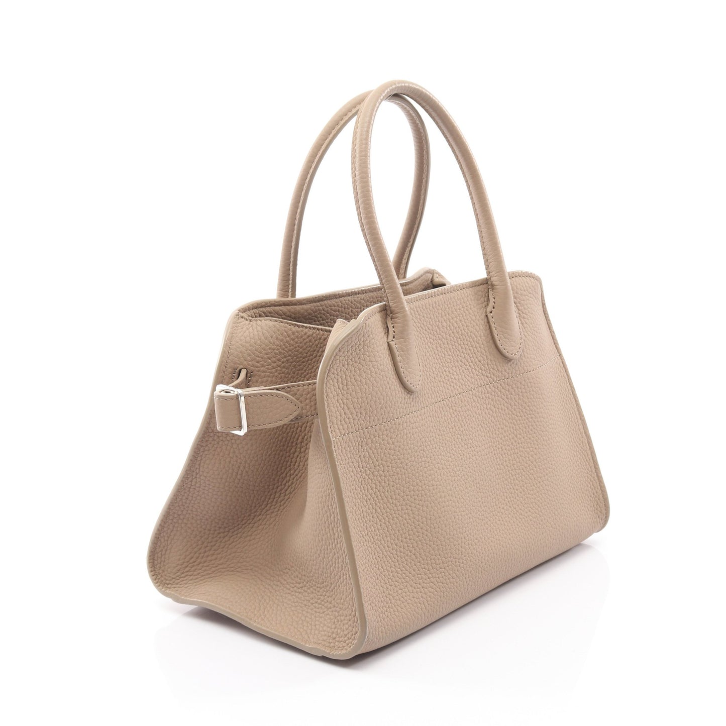 Soft Margaux 10 ハンドバッグ レザー グレーベージュ 2WAY ザロウ バッグ THE ROW