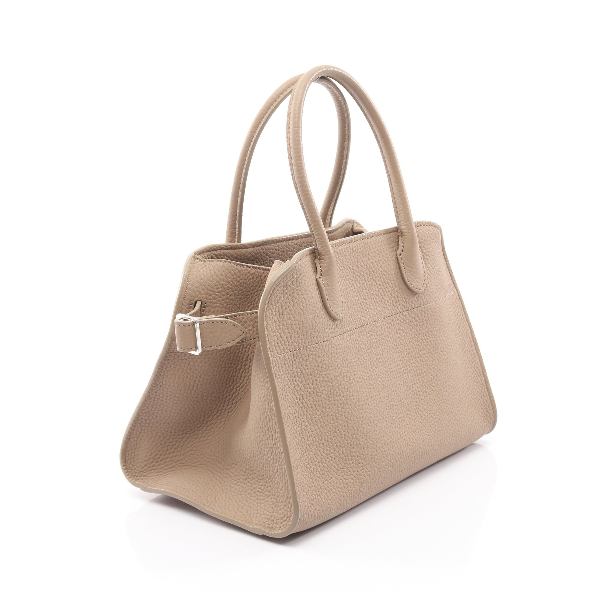 Soft Margaux 10 ハンドバッグ レザー グレーベージュ 2WAY ザロウ バッグ THE ROW