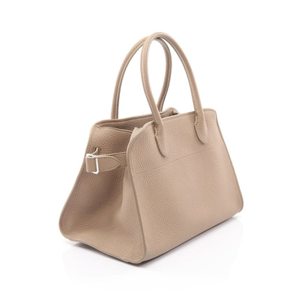 Soft Margaux 10 ハンドバッグ レザー グレーベージュ 2WAY ザロウ バッグ THE ROW