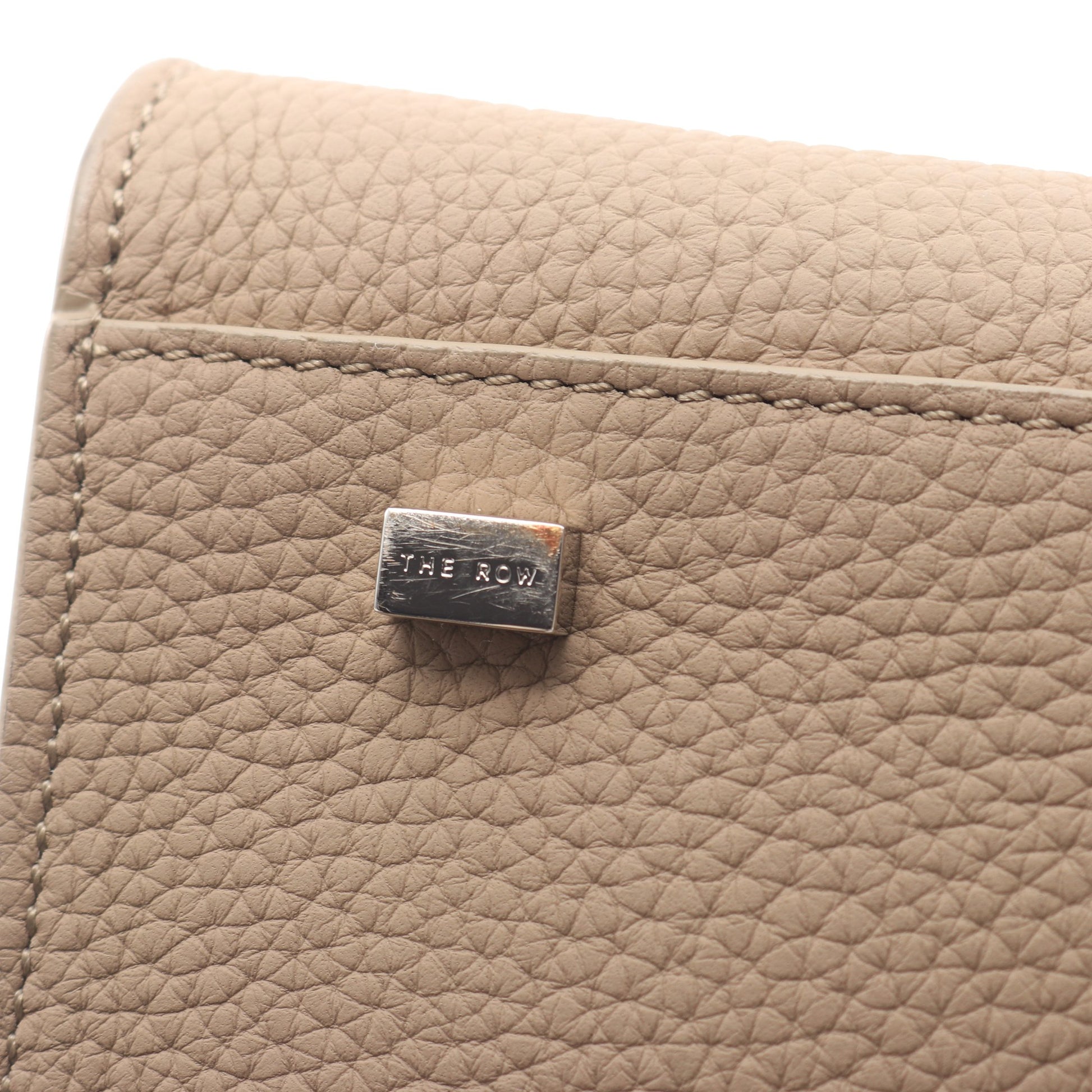 Soft Margaux 10 ハンドバッグ レザー グレーベージュ 2WAY ザロウ バッグ THE ROW