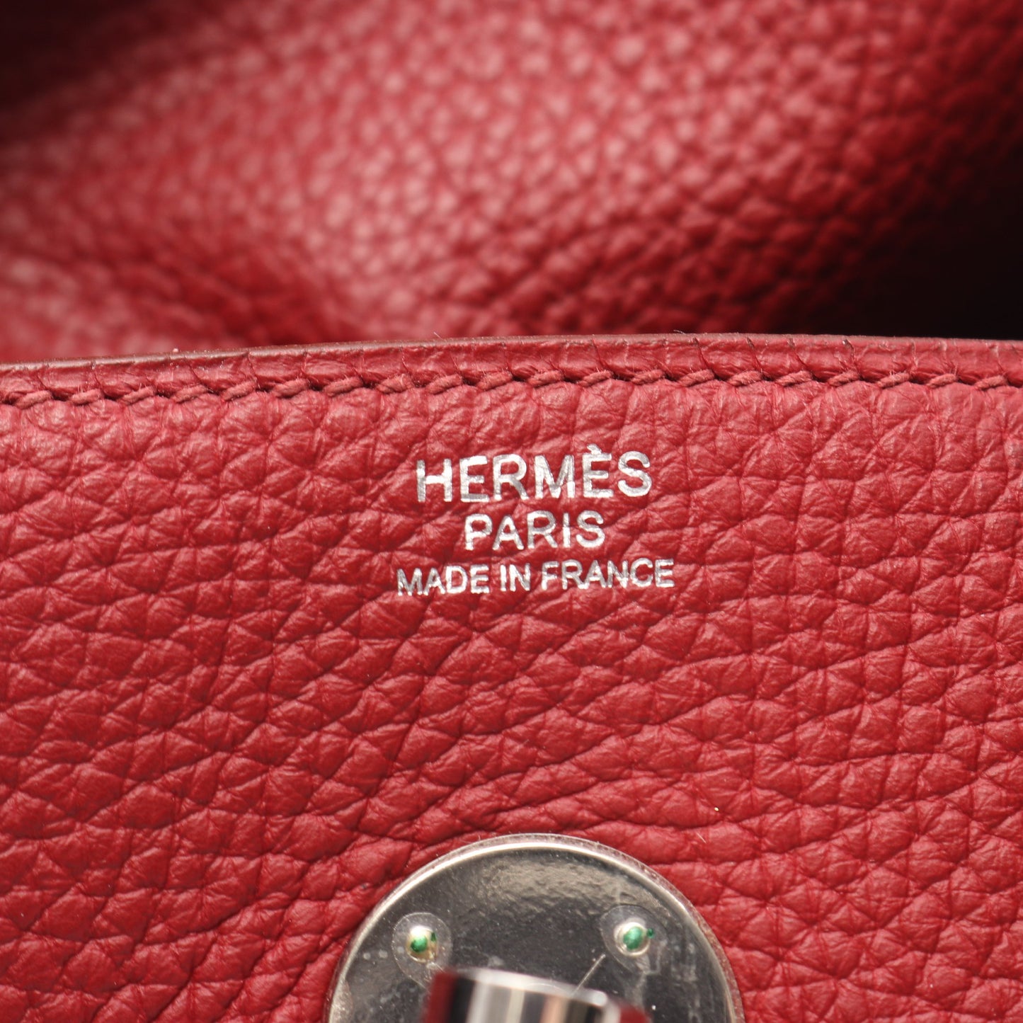リンディ30 ルージュガランス ショルダーバッグ トリヨンクレマンス レッド シルバー金具 R刻印 エルメス バッグ HERMES