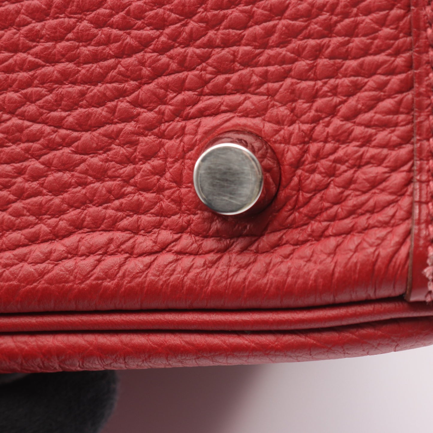 リンディ30 ルージュガランス ショルダーバッグ トリヨンクレマンス レッド シルバー金具 R刻印 エルメス バッグ HERMES