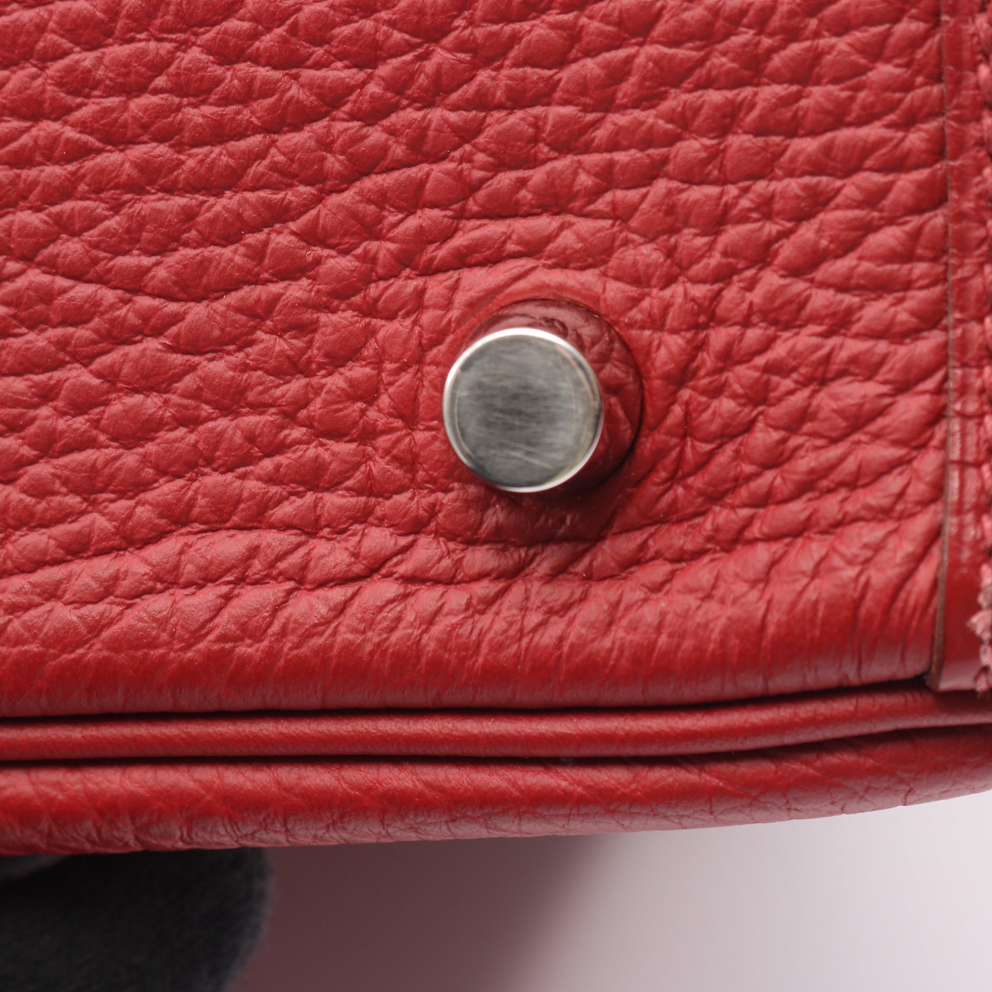 リンディ30 ルージュガランス ショルダーバッグ トリヨンクレマンス レッド シルバー金具 R刻印 エルメス バッグ HERMES