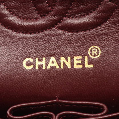 マトラッセ Wフラップ Wチェーンショルダーバッグ ラムスキン ブラック ゴールド金具 シャネル バッグ CHANEL