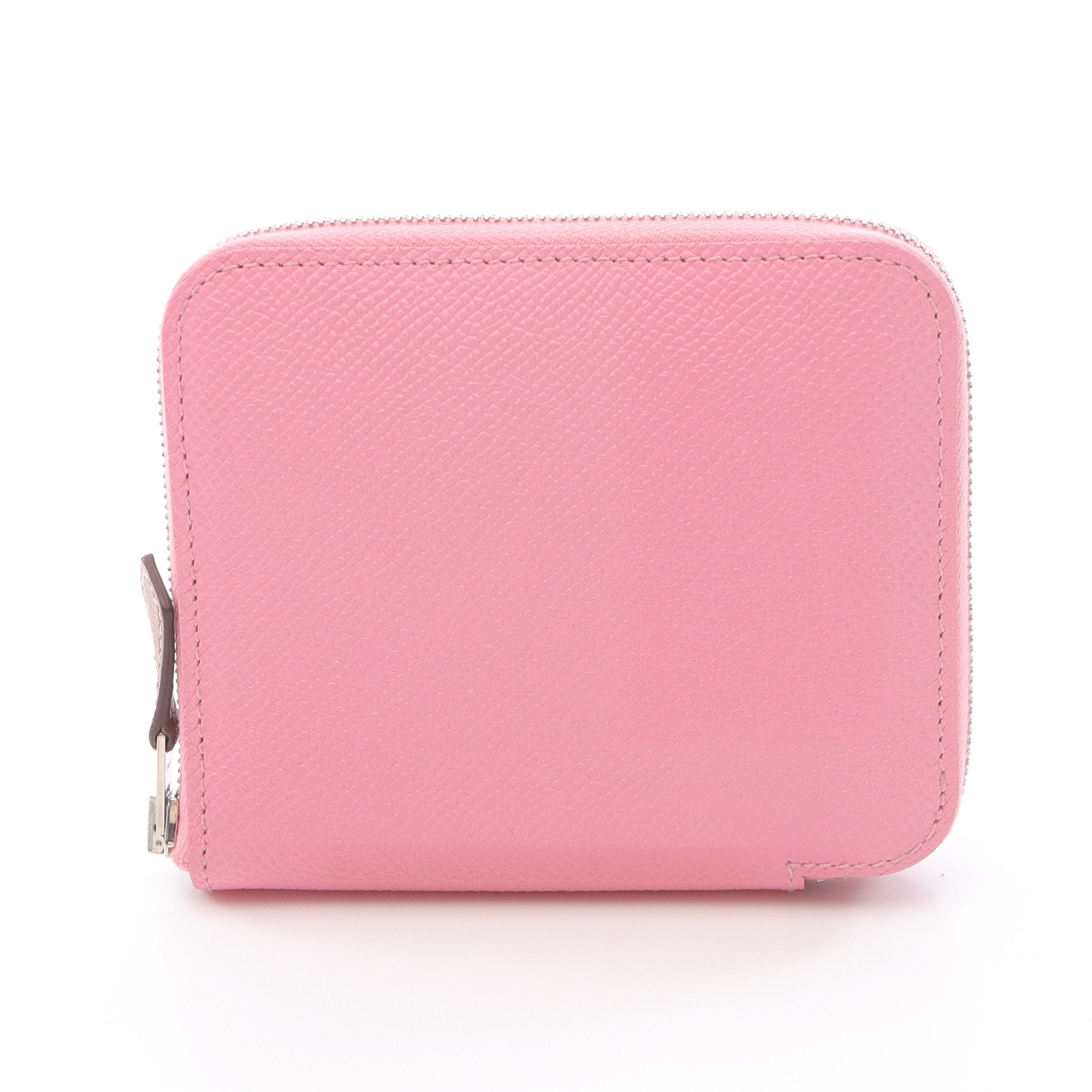 【最終価格】エルメス シルクインコンパクト ピンク系 エプソン アザップコンパクト シルクイン ラウンドファスナー財布 ヴォー