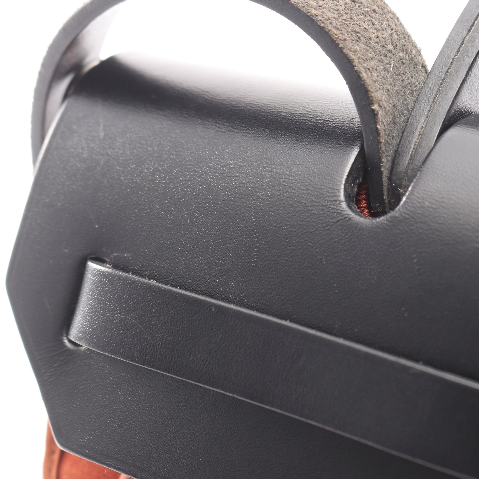 エールバッグジップPM ブリック ハンドバッグ トワルオフィシエ ヴァッシュハンター ブラウン ブラック シルバー金具 2WAY X刻印 エルメス バッグ HERMES