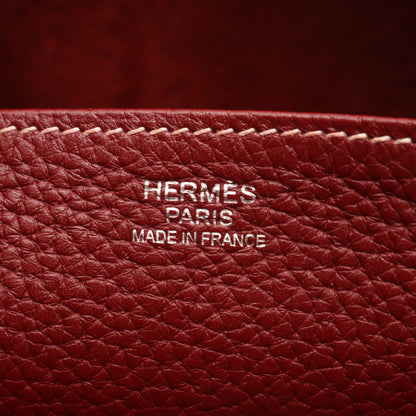 アルザン31 ルージュアッシュ ハンドバッグ トリヨンクレマンス レッド シルバー金具 2WAY □R刻印 エルメス バッグ HERMES
