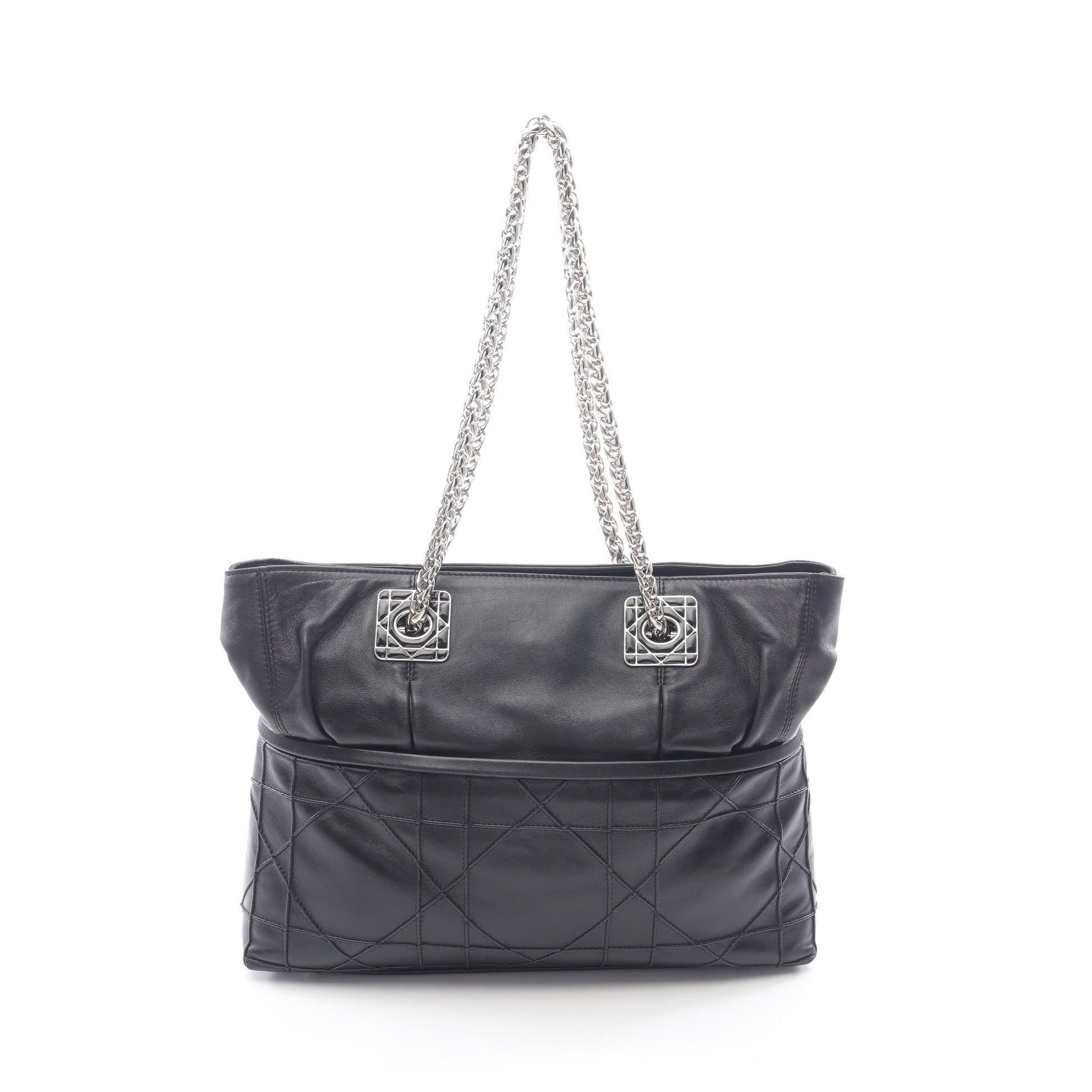 グランヴィル チェーンショルダーバッグ チェーントートバッグ レザー ブラック クリスチャンディオール バッグ Christian Dior