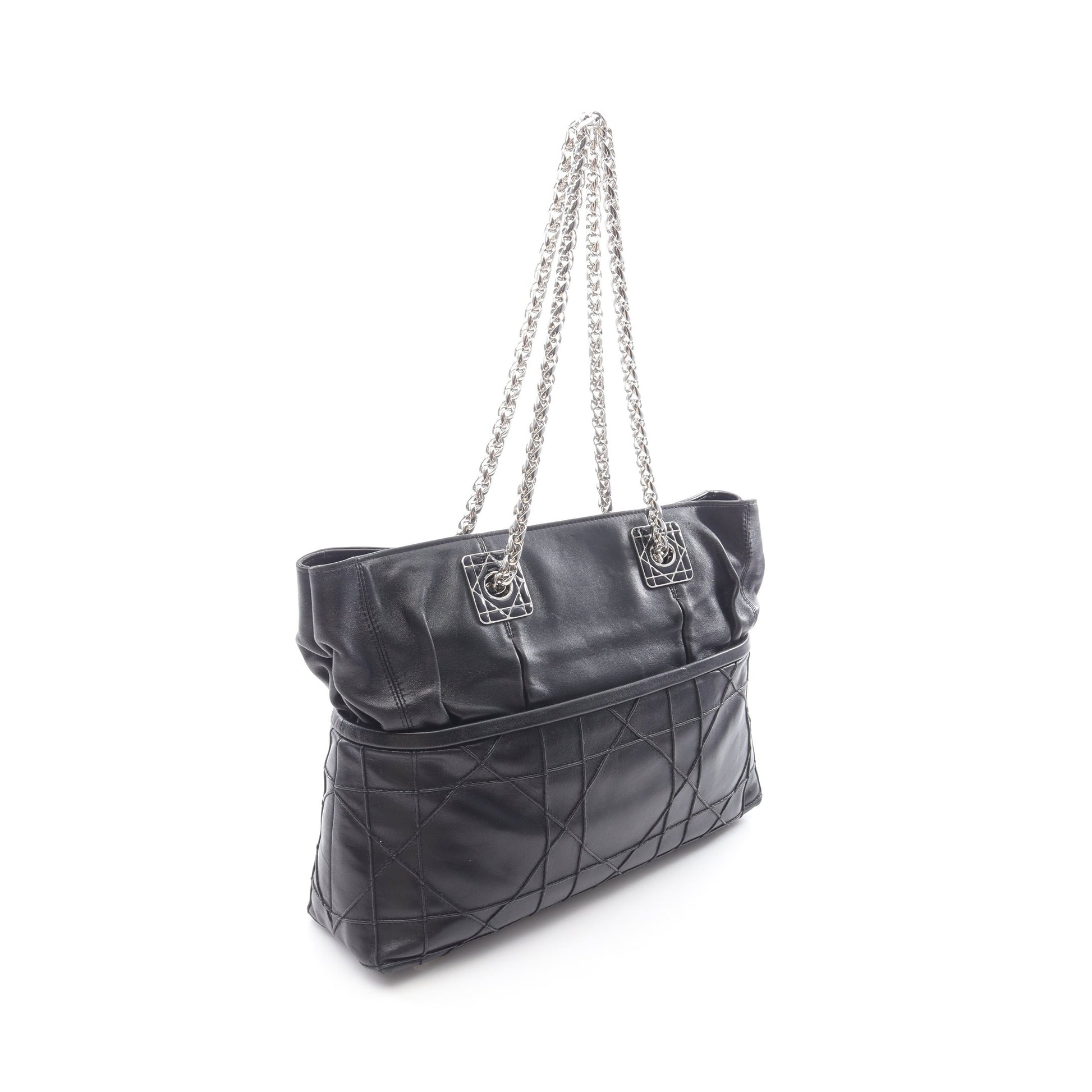 グランヴィル チェーンショルダーバッグ チェーントートバッグ レザー ブラック クリスチャンディオール バッグ Christian Dior