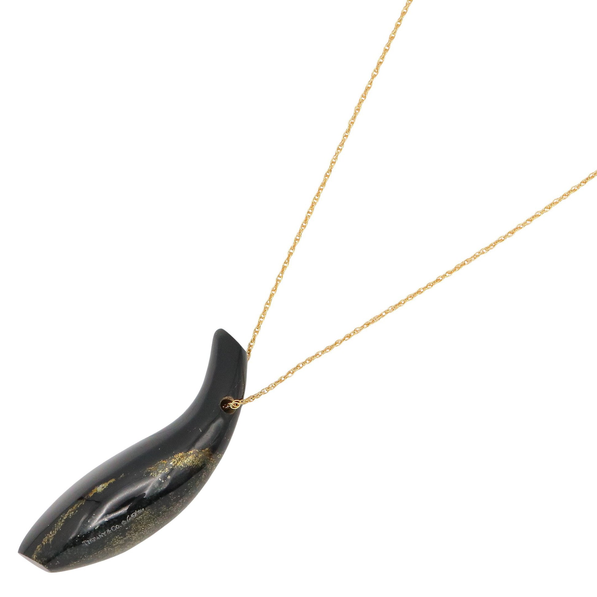 モリオン フランク ゲ-リー フィッシュ ネックレス ネックレス K18YG モリオン ブラック イエローゴールド ティファニー アクセサリー TIFFANY & Co.