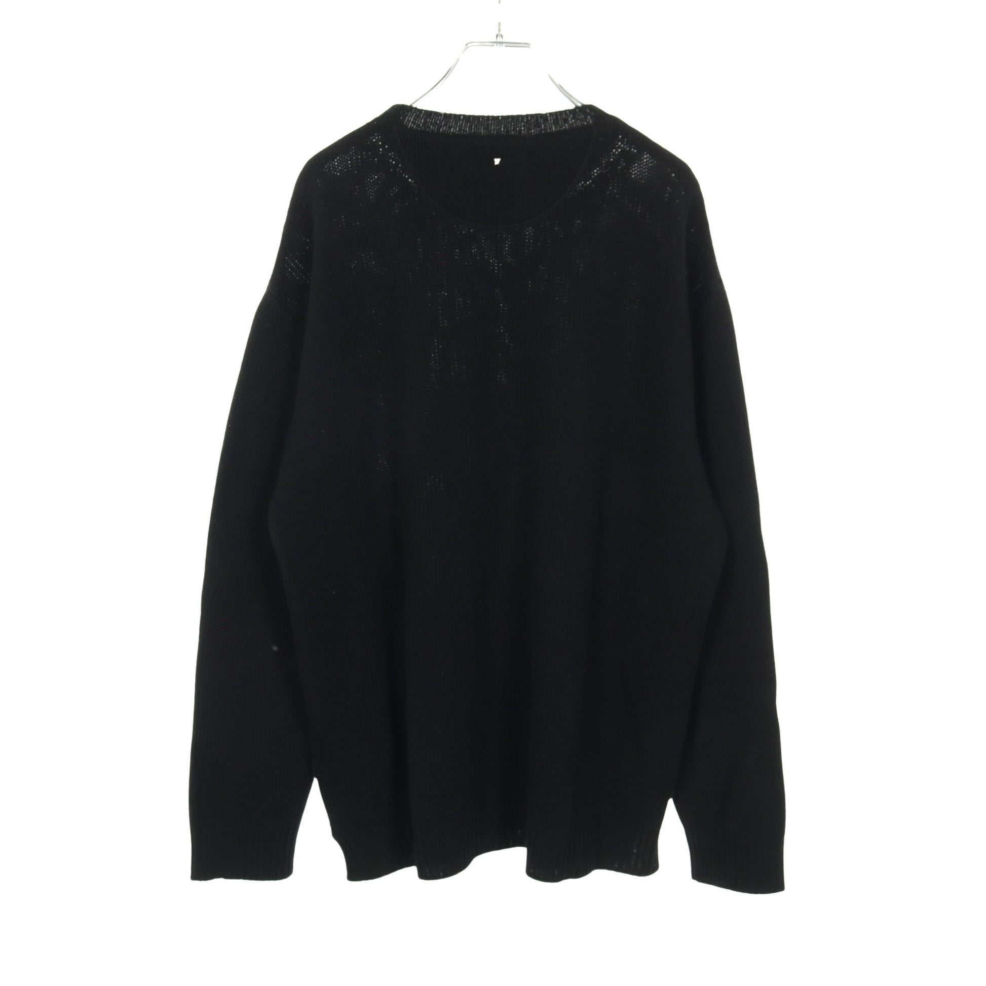 ニット クルーネック 長袖 スタッズ カシミヤ ブラック ヴァレンティノ トップス VALENTINO