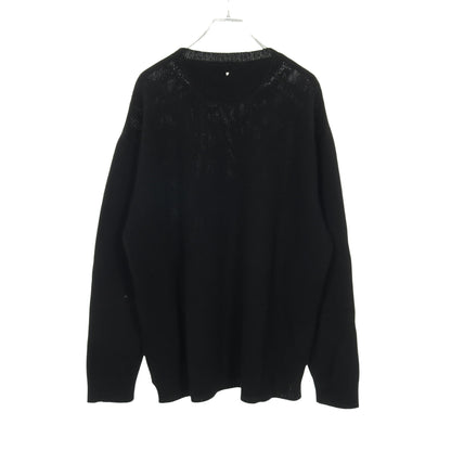ニット クルーネック 長袖 スタッズ カシミヤ ブラック ヴァレンティノ トップス VALENTINO
