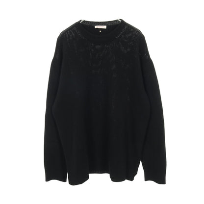 ニット クルーネック 長袖 スタッズ カシミヤ ブラック ヴァレンティノ トップス VALENTINO