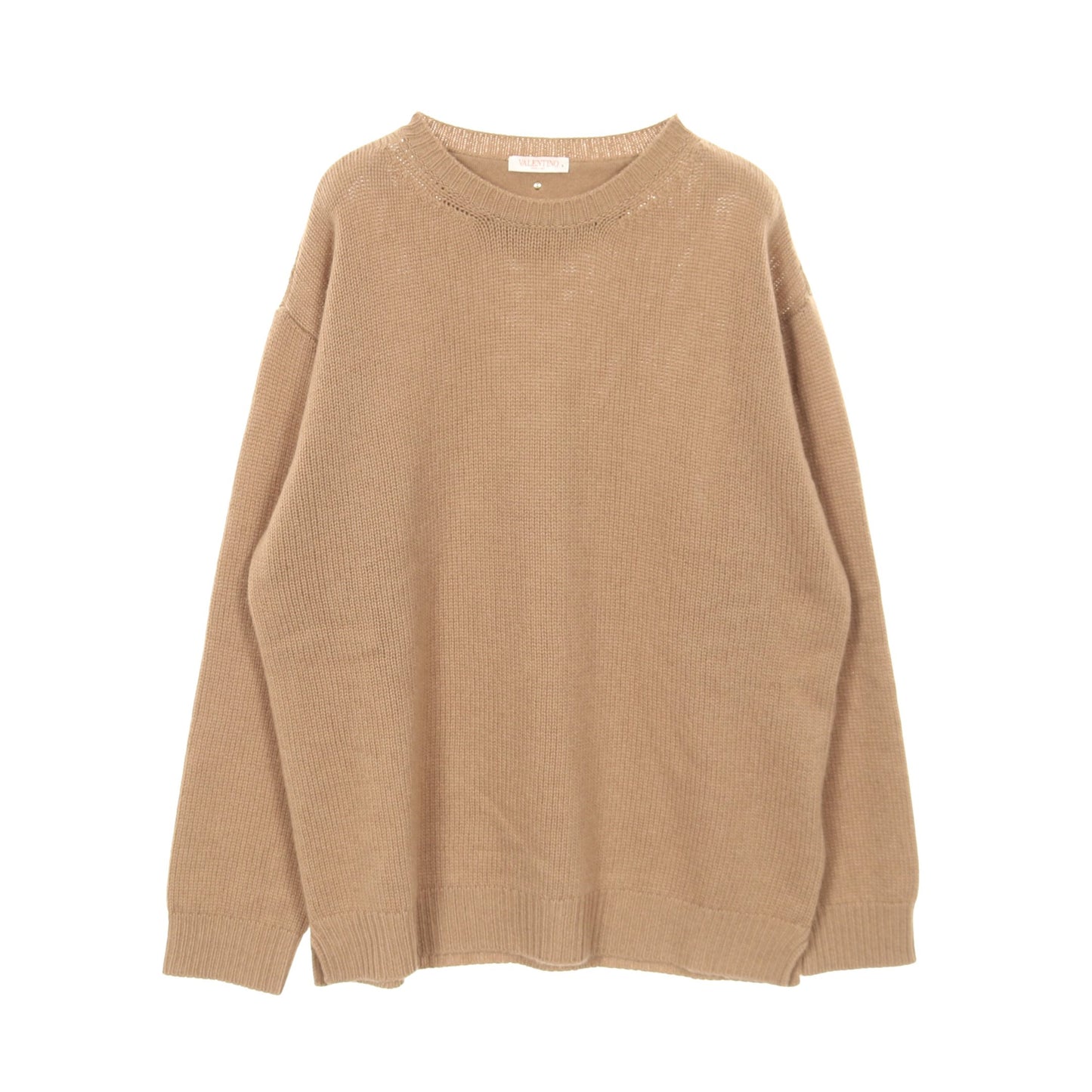 セーター ニット クルーネック カシミヤ ライトブラウン ヴァレンティノ トップス VALENTINO