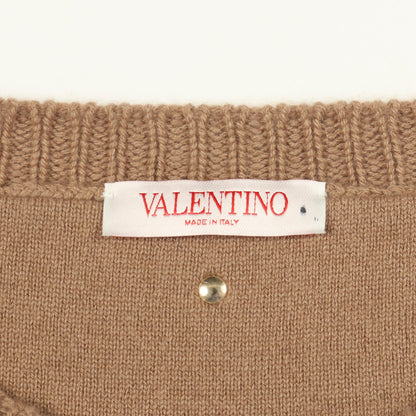 セーター ニット クルーネック カシミヤ ライトブラウン ヴァレンティノ トップス VALENTINO