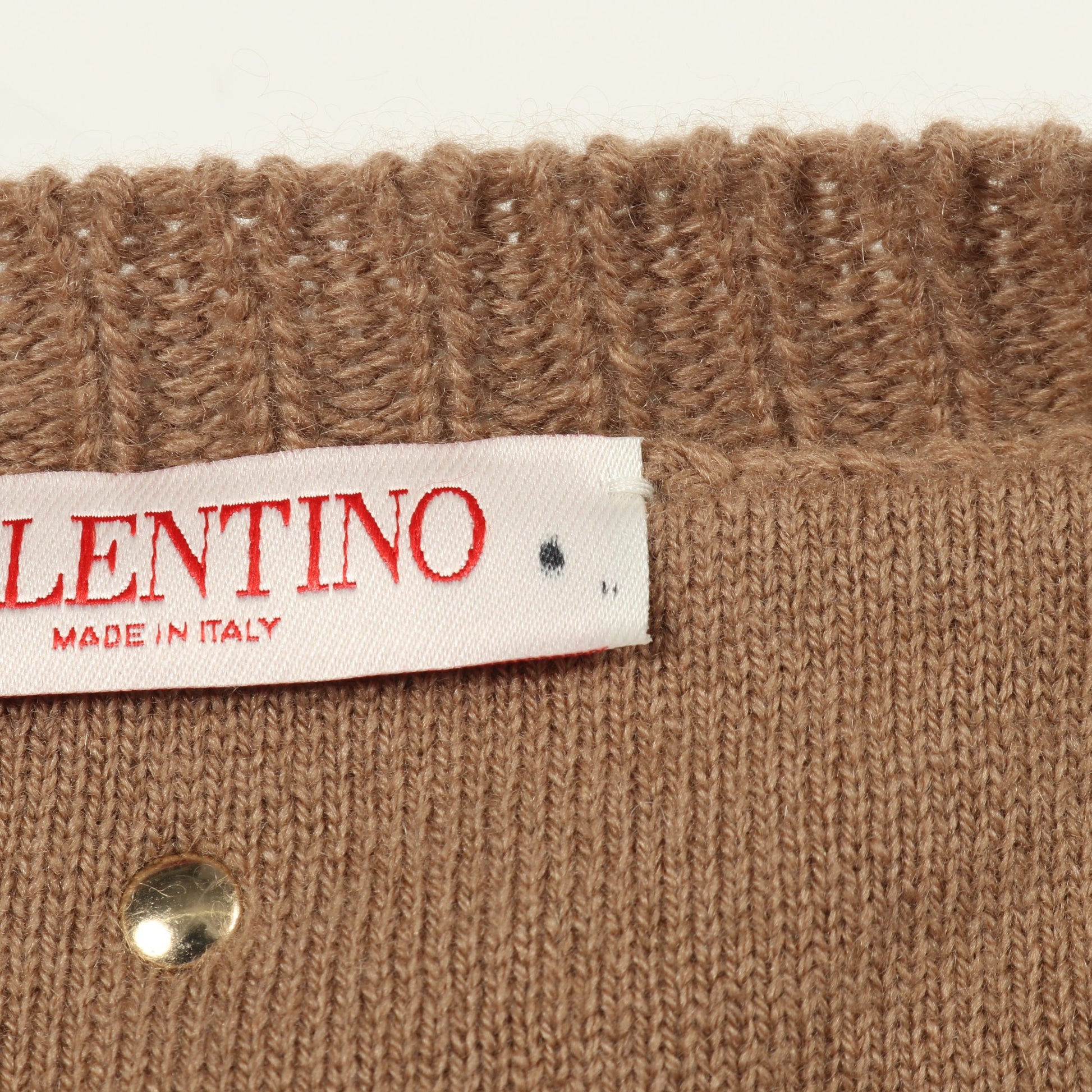 セーター ニット クルーネック カシミヤ ライトブラウン ヴァレンティノ トップス VALENTINO