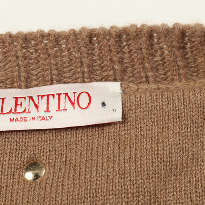 セーター ニット クルーネック カシミヤ ライトブラウン ヴァレンティノ トップス VALENTINO