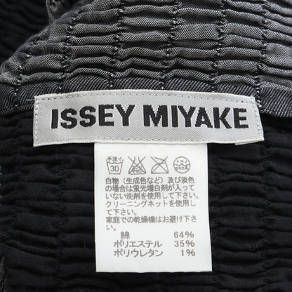 シャツ コットン ブルー ダークグレー ブラック 配色切替 イッセイミヤケ トップス ISSEY MIYAKE