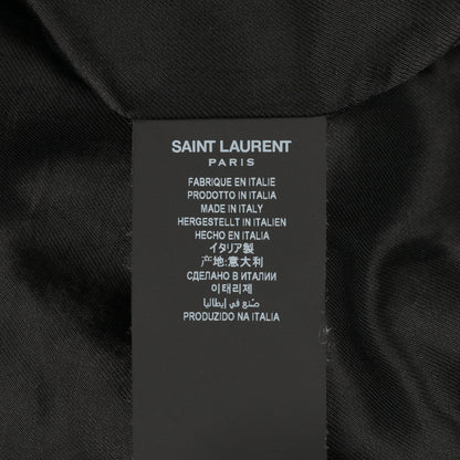 テディ ボンバージャケット キルティングジャケット レーヨン リネン ベージュ ブラック サンローランパリ アウター SAINT LAURENT PARIS