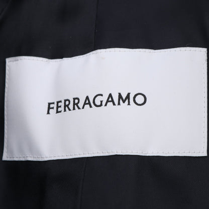 コート ウール ネイビー サルヴァトーレフェラガモ アウター Salvatore Ferragamo