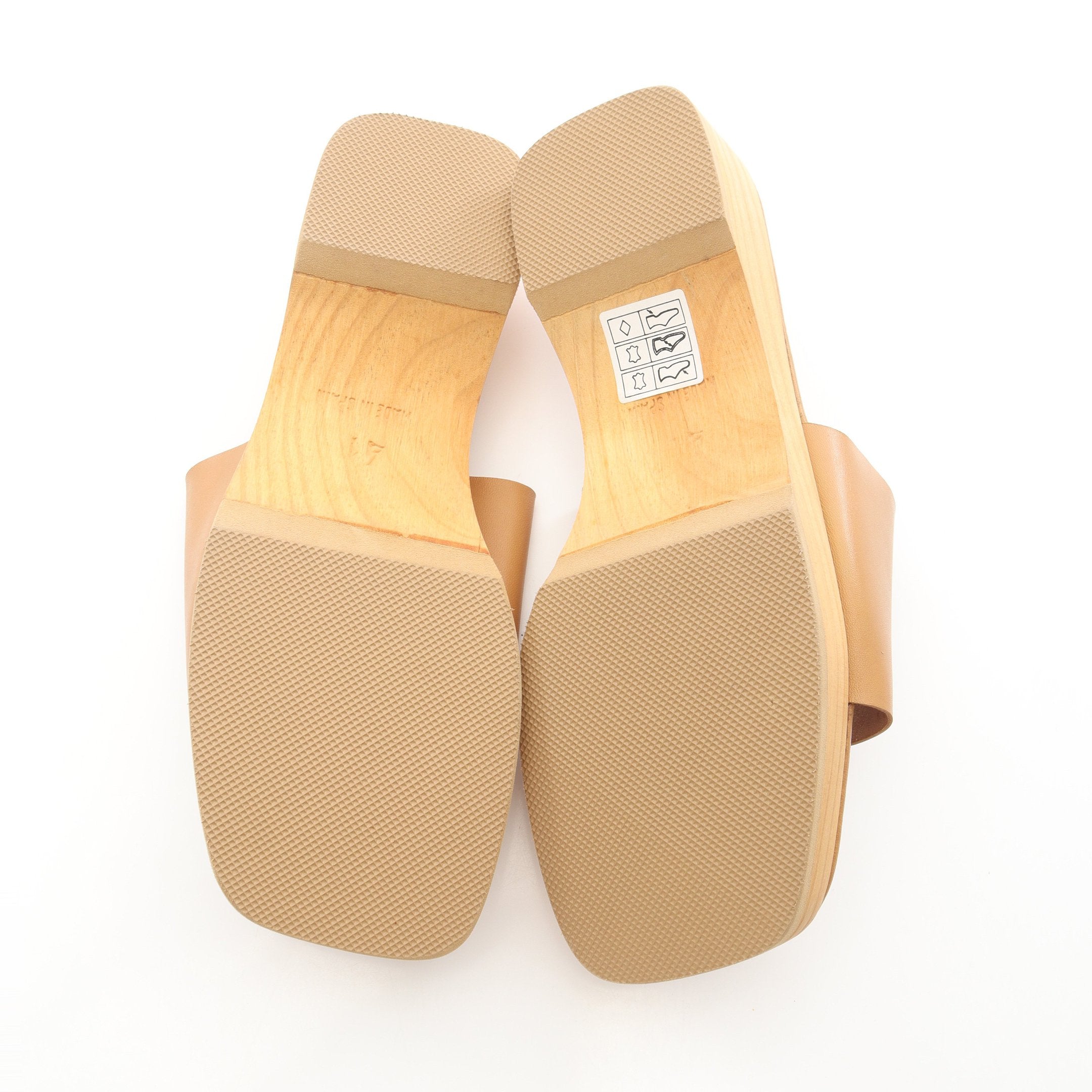 HERMES ブラウンレザー スライドサンダル 45 HERMES ブラウンレザー スライドサンダル 45 HERMES ブラウンレザー