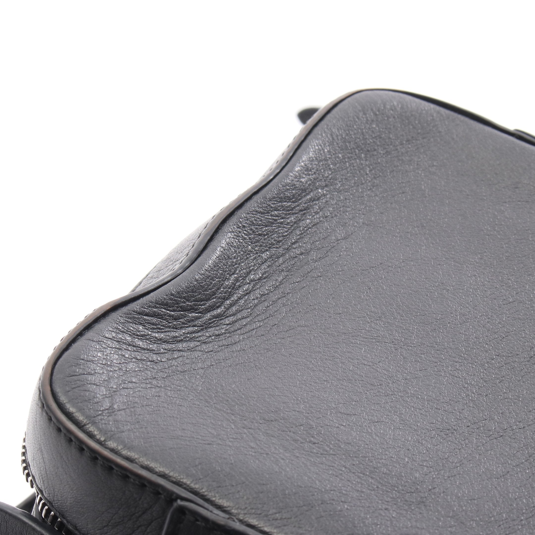 TOP HANDLE PEBBLE MINI ぺブル ショルダーバッグ レザー ブラック