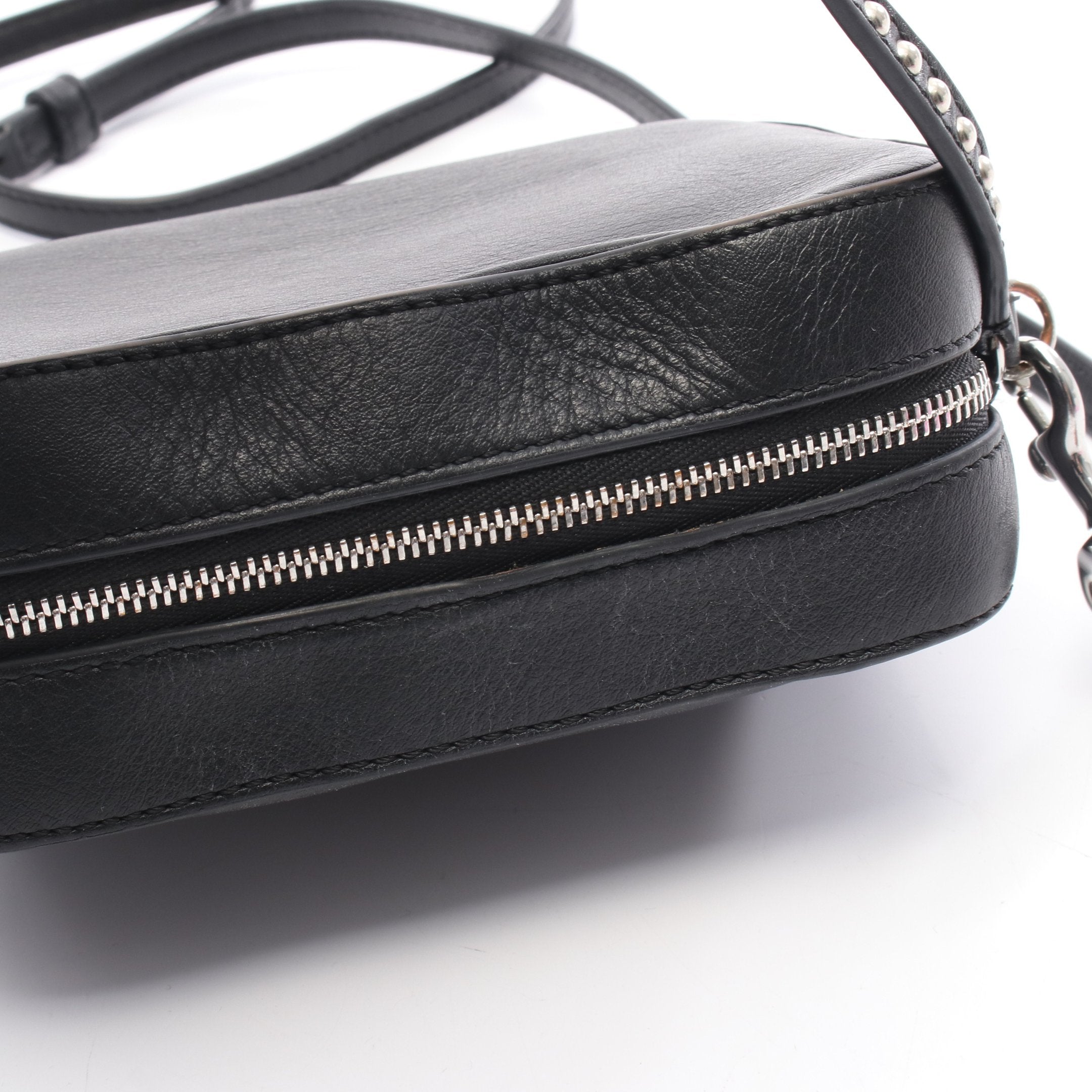 TOP HANDLE PEBBLE MINI ぺブル ショルダーバッグ レザー ブラック