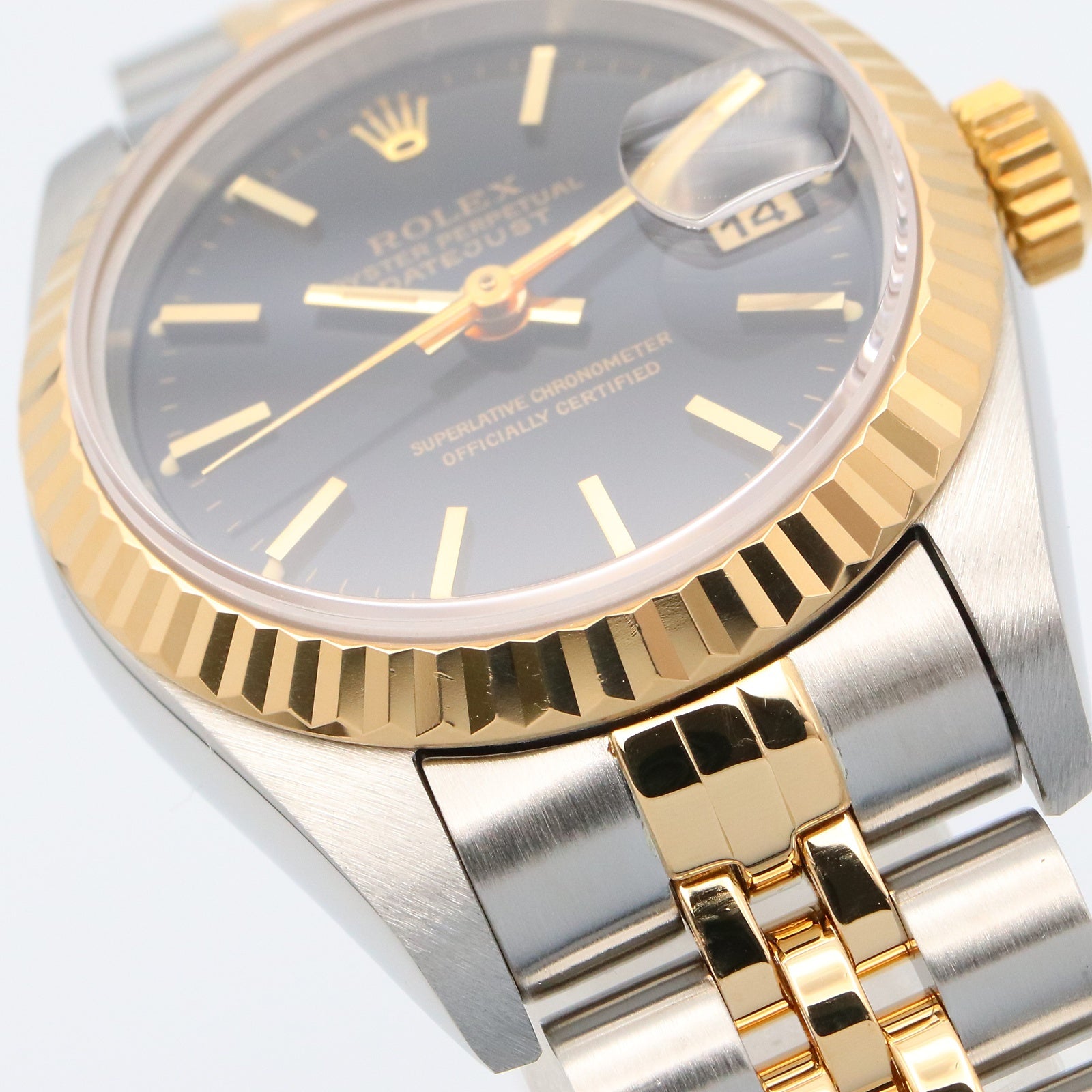 デイトジャスト S番 レディース 腕時計 自動巻き K18（イエロー