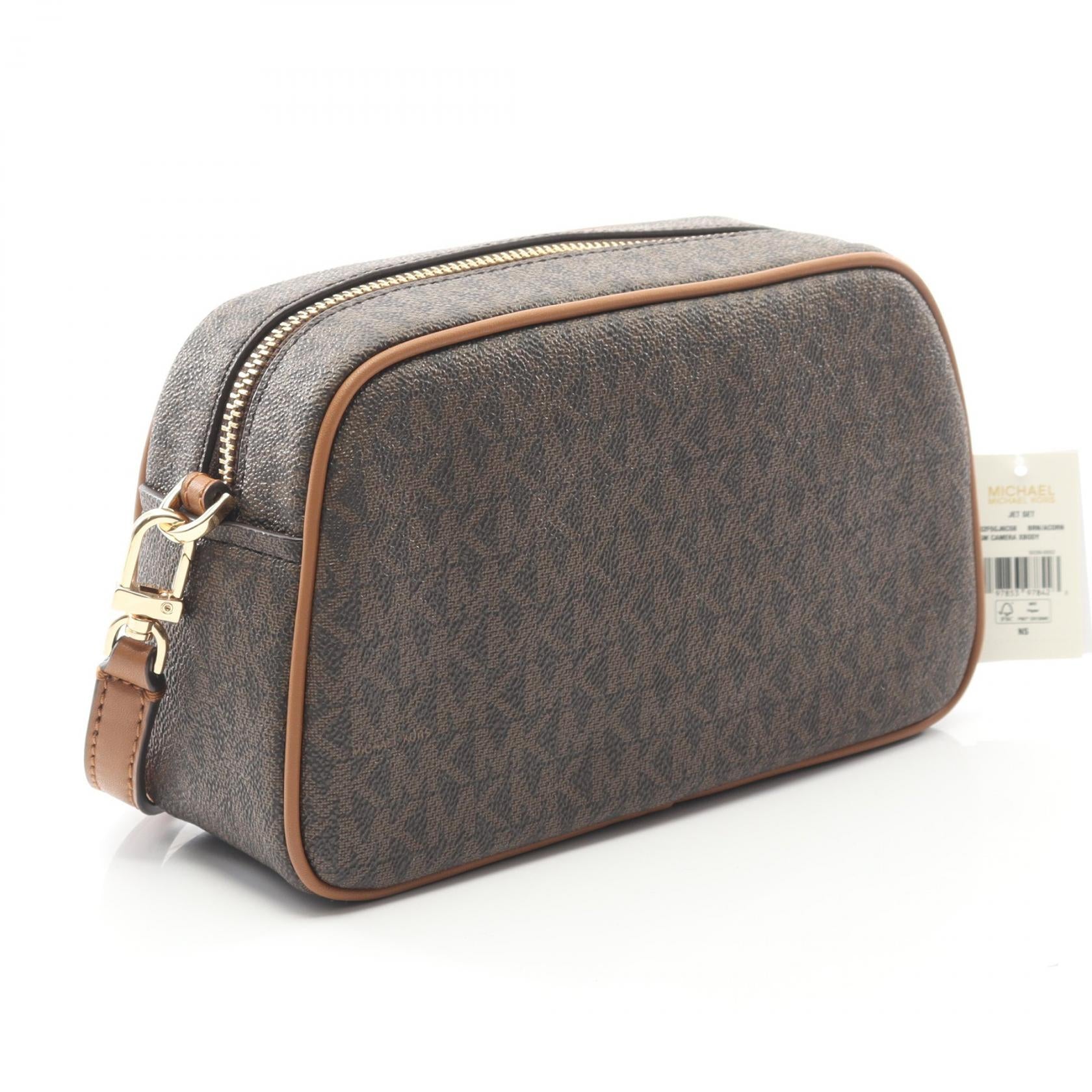 マイケルコース Michael Kors JET SET ジェットセット スモール ショルダーバッグ バッグ PVCコーティングキャンバス レザー レディース ブラウン系 32F5GJ6C5B252 【新品】 JET SET ジェットセット スモール ショルダーバッグ PVCコーティング