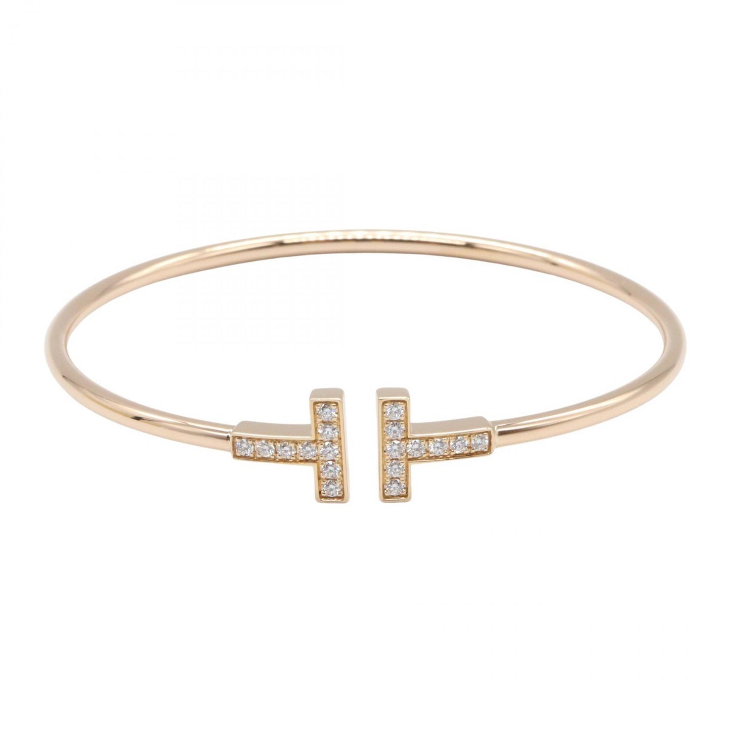Tワイヤー ブレスレット ダイヤ ブレスレット K18PG ダイヤモンド ピンクゴールド クリア ティファニー アクセサリー TIFFANY & Co.