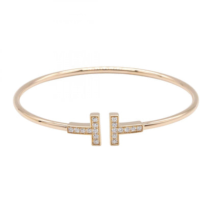 Tワイヤー ブレスレット ダイヤ ブレスレット K18PG ダイヤモンド ピンクゴールド クリア ティファニー アクセサリー TIFFANY & Co.