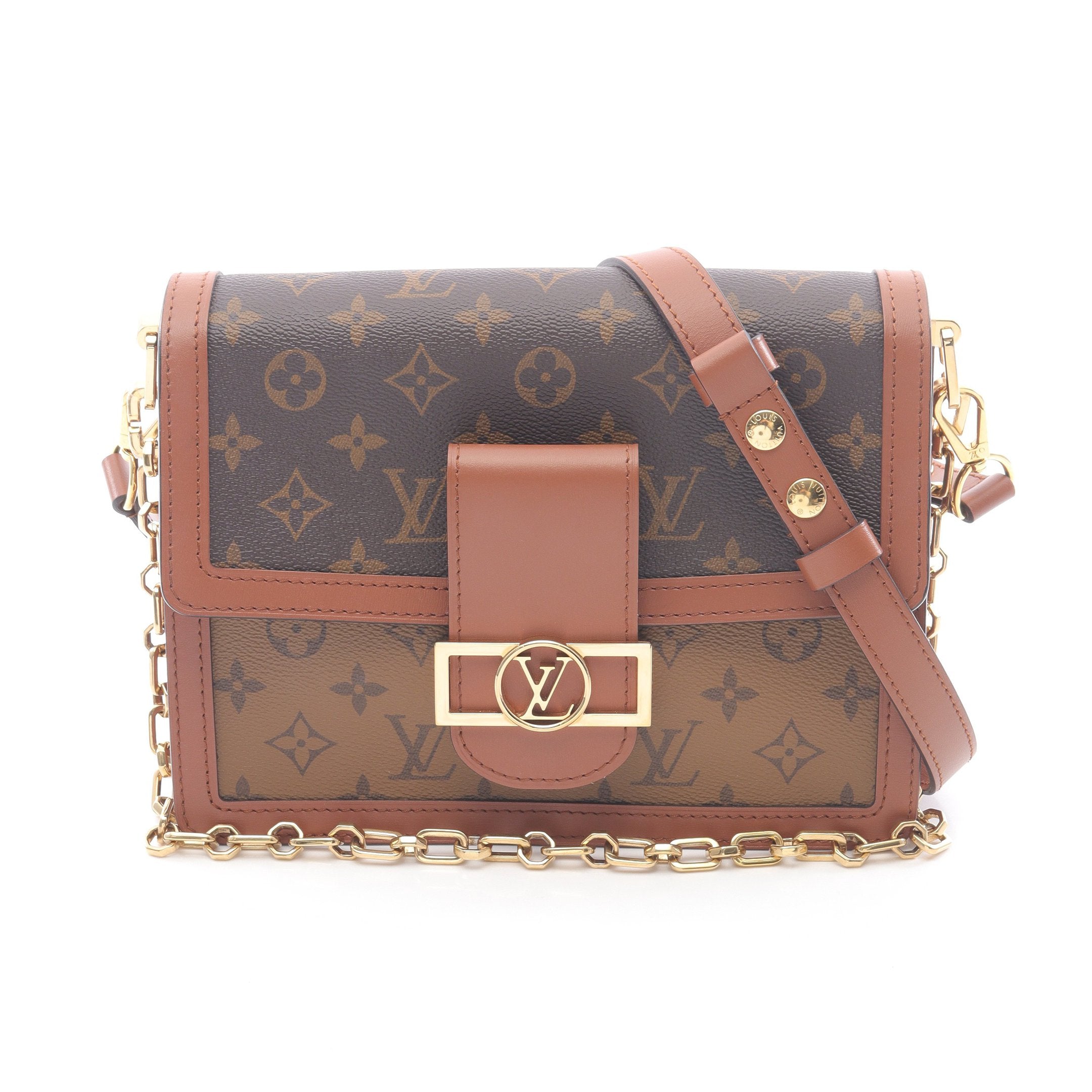 ドーフィーヌMM モノグラムリバース チェーンショルダーバッグ PVC