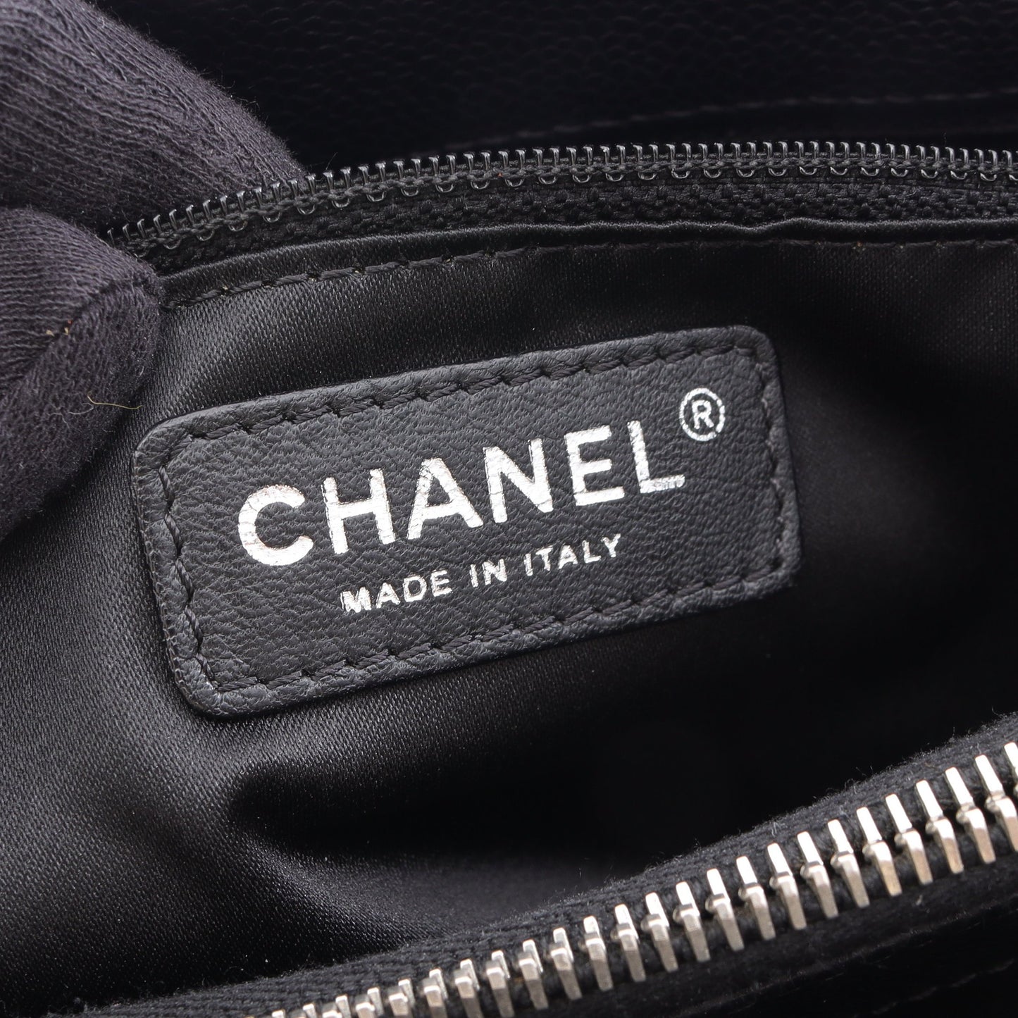 マトラッセ グランドショッピング GST チェーンショルダーバッグ チェーントートバッグ キャビアスキン ブラック シルバー金具 シャネル バッグ CHANEL