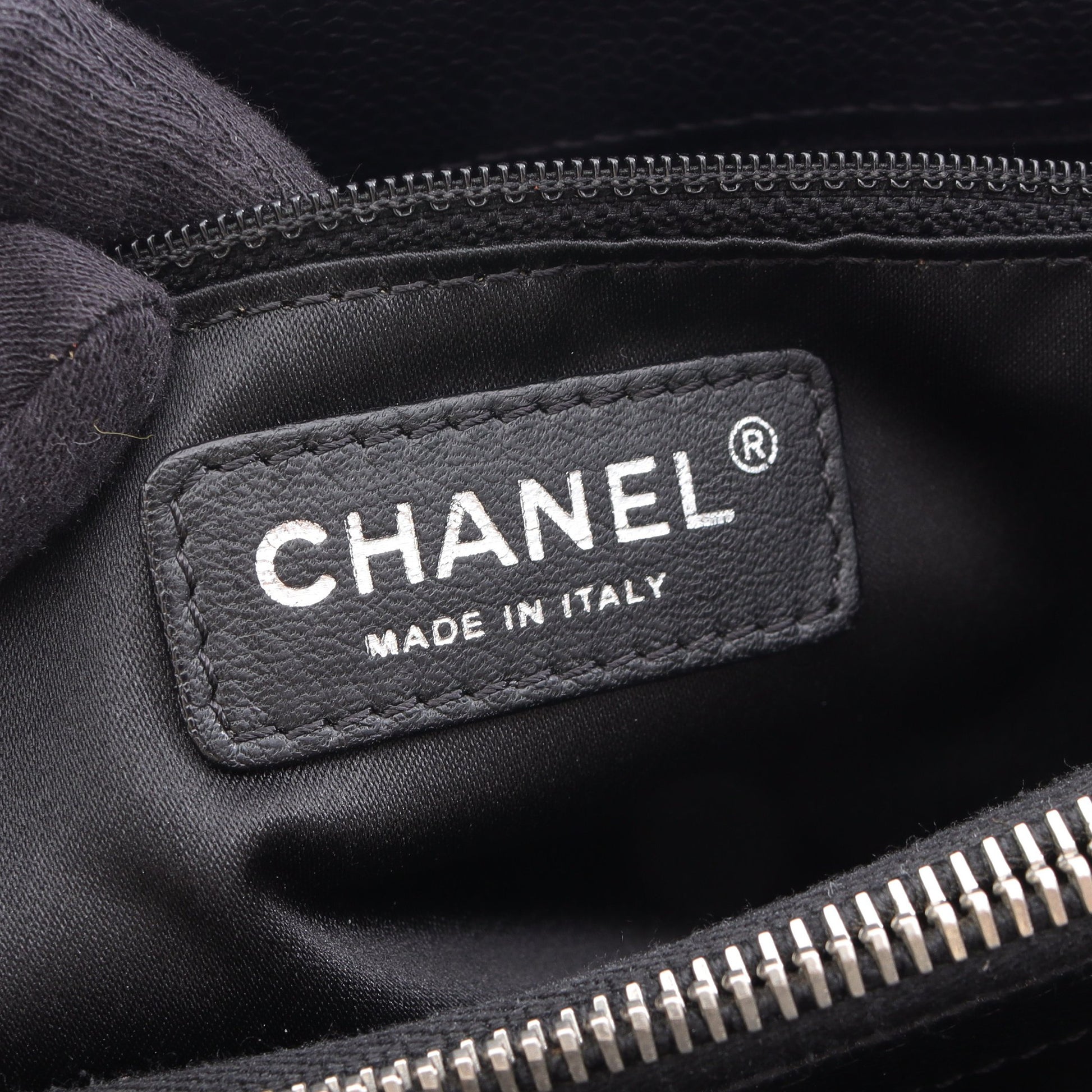 マトラッセ グランドショッピング GST チェーンショルダーバッグ チェーントートバッグ キャビアスキン ブラック シルバー金具 シャネル バッグ CHANEL